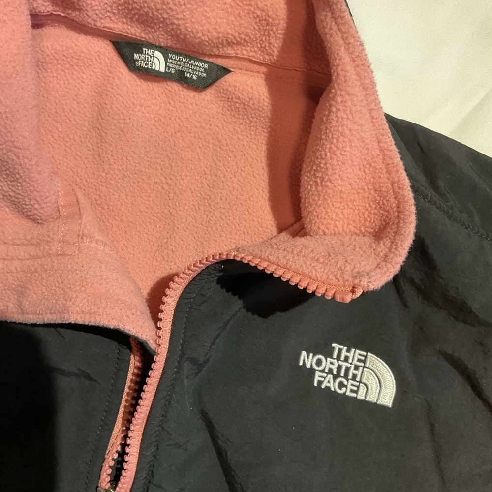 The North Face Black and Coral Fleece Jacket - Picture 4 of 4